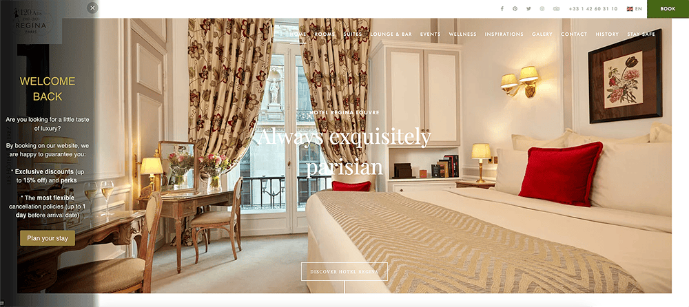 website personalization for luxury hotels - reward returning visitors